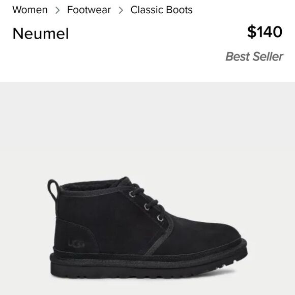 Ugg Classic Neumel Boots in black size 6 - Picture 6 of 12